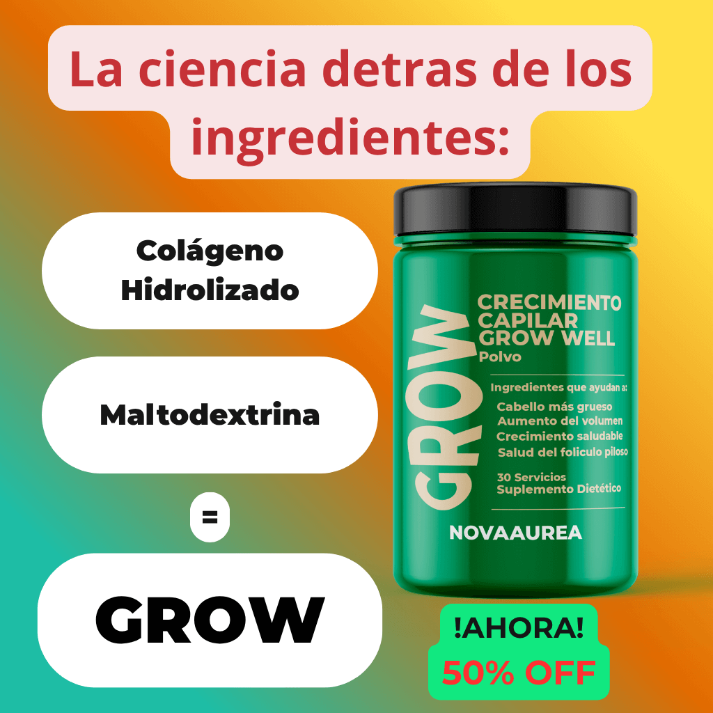 Grow Well Crecimiento Capilar para hombre y mujer: Polvo de Rápida Absorción
