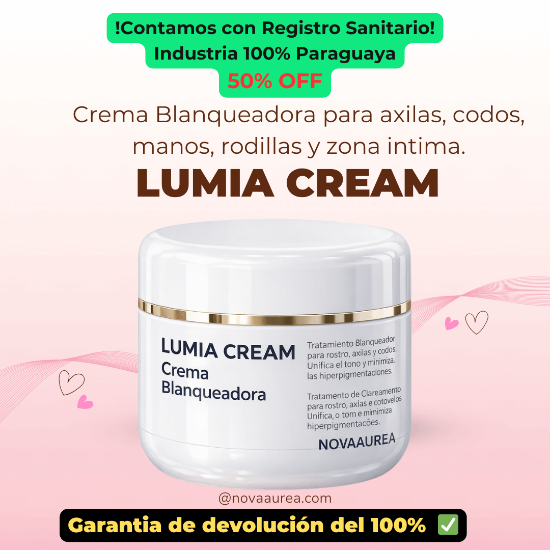 LUMIA CREAM - Crema Blanqueador de Zona Intima, Axilas, Rodillas, Codos y otras zonas