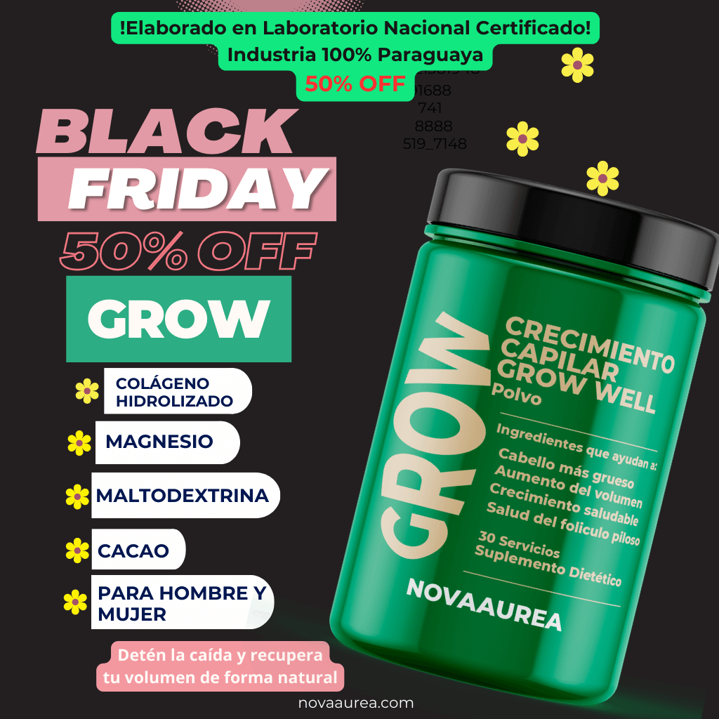 Grow Well Crecimiento Capilar para hombre y mujer: Polvo de Rápida Absorción