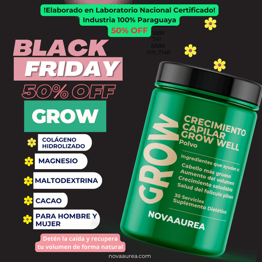 Grow Well Crecimiento Capilar para hombre y mujer: Polvo de Rápida Absorción